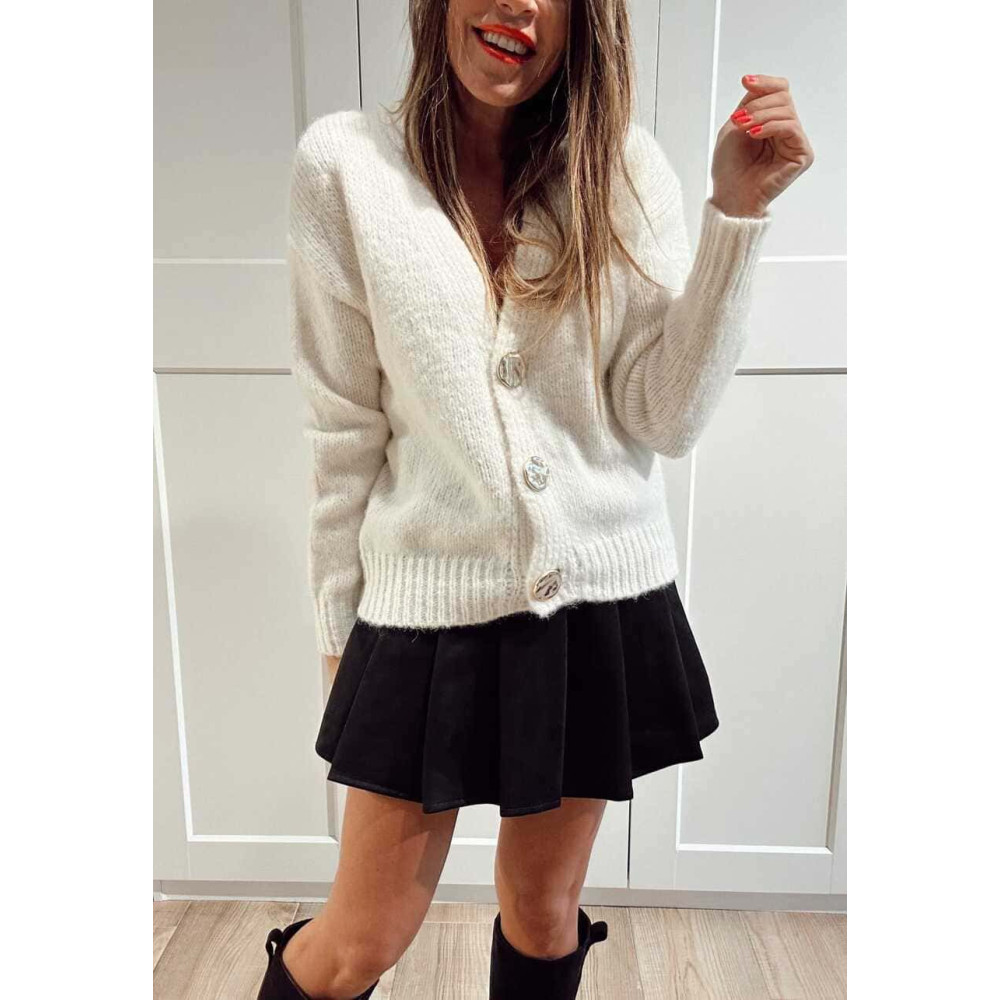 Cárdigan Básico Maxi-Botones VIRELDA Crudo HEVE