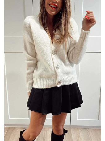 Cárdigan Básico Maxi-Botones VIRELDA Crudo HEVE