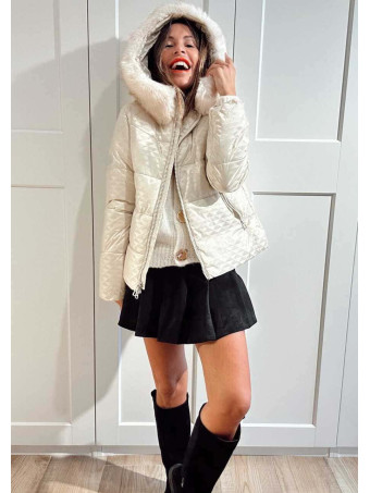 Chaqueta Acolchada Capucha VARCHELLE Beige HEVE