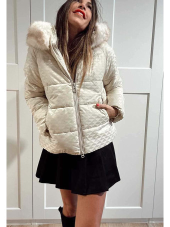 Chaqueta Acolchada Capucha VARCHELLE Beige HEVE