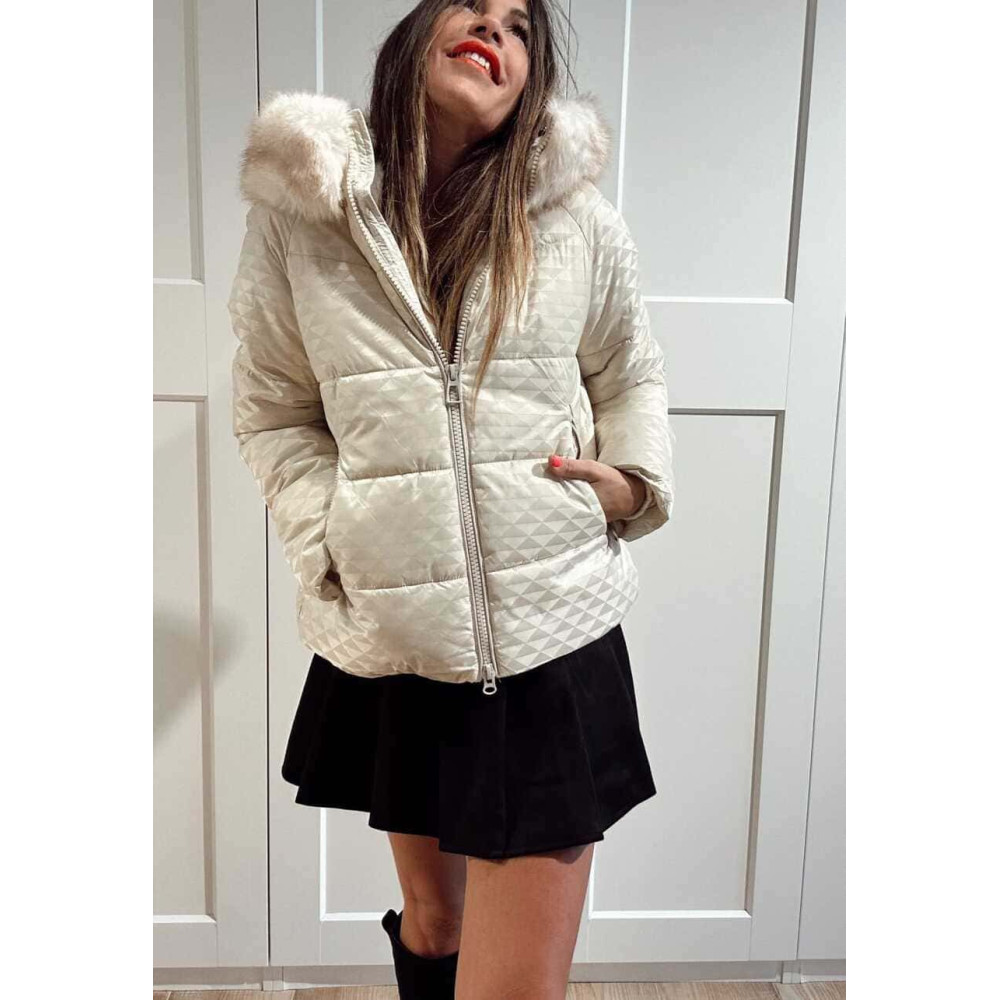 Chaqueta Acolchada Capucha VARCHELLE Beige HEVE