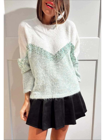 Jersey Chevron Lentejuelas KLYVAR Verde HEVE