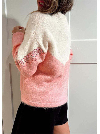 Jersey Chevron Lentejuelas KLYVAR Rosa HEVE