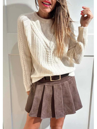 Punto Pointelle Trenzado SYLIANE Beige HEVE