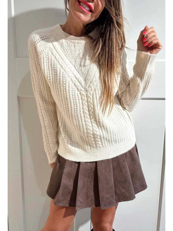 Punto Pointelle Trenzado SYLIANE Beige HEVE