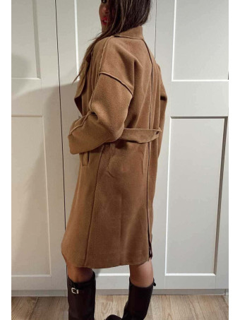 Abrigo Paño Doble Botonadura BASSO Camel HEVE