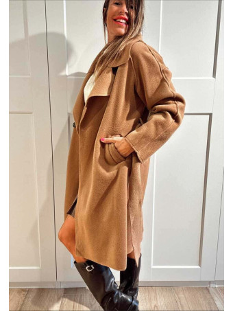 Abrigo Paño Doble Botonadura BASSO Camel HEVE