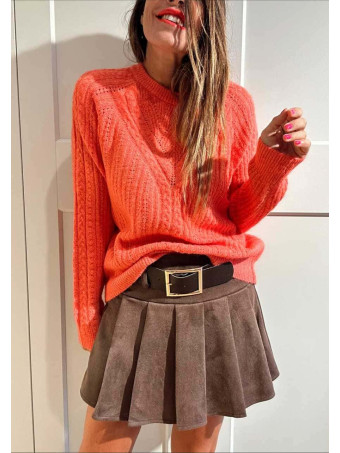 Punto Pointelle Trenzado SYLIANE Coral HEVE