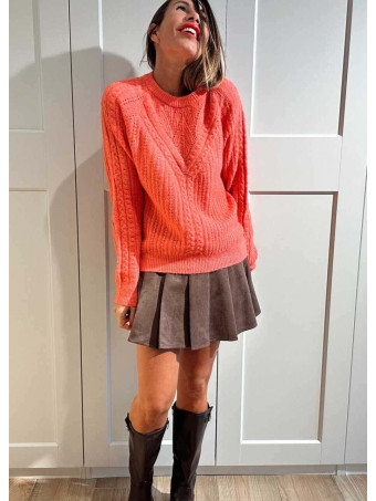 Punto Pointelle Trenzado SYLIANE Coral HEVE