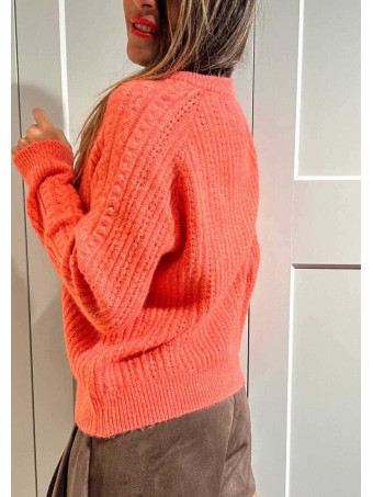 Punto Pointelle Trenzado SYLIANE Coral HEVE