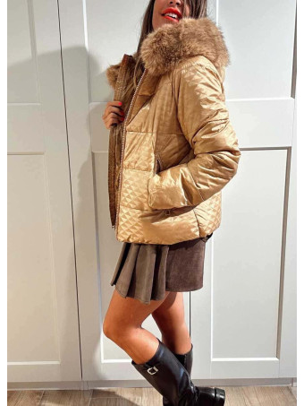 Chaqueta Acolchada Capucha VARCHELLE Camel HEVE