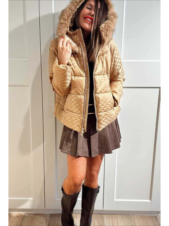 Chaqueta Acolchada Capucha VARCHELLE Camel HEVE