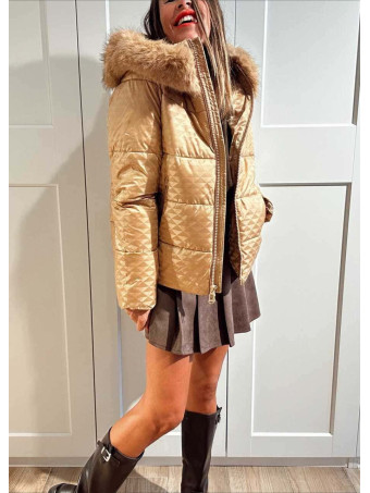 Chaqueta Acolchada Capucha VARCHELLE Camel HEVE