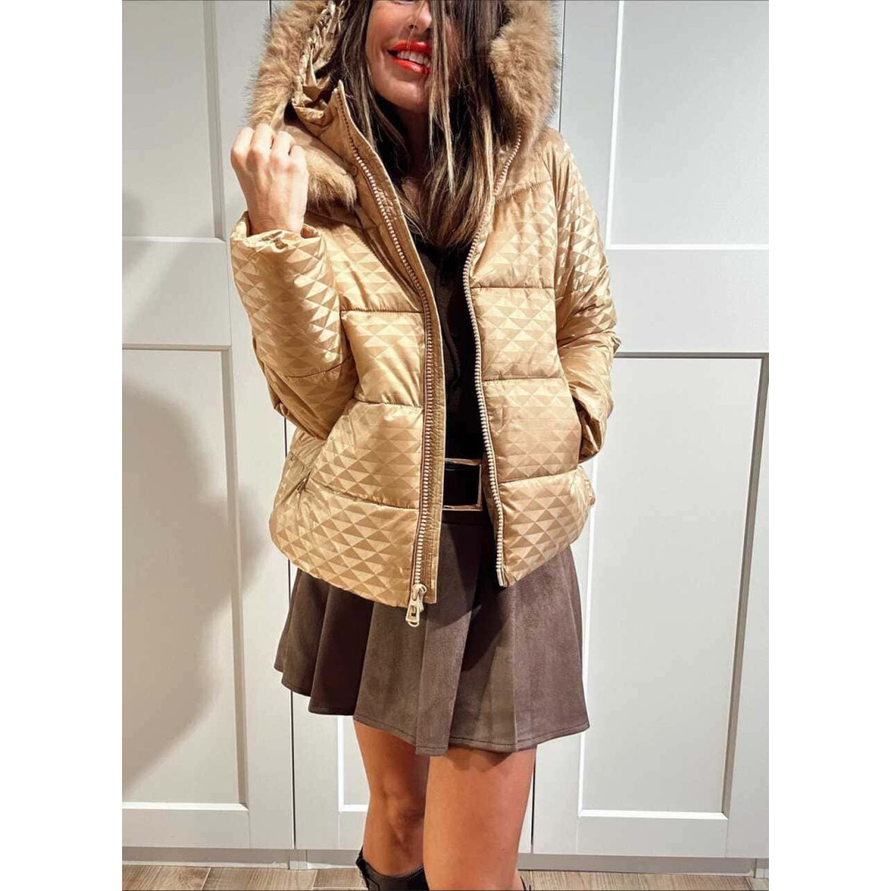 Chaqueta Acolchada Capucha VARCHELLE Camel HEVE