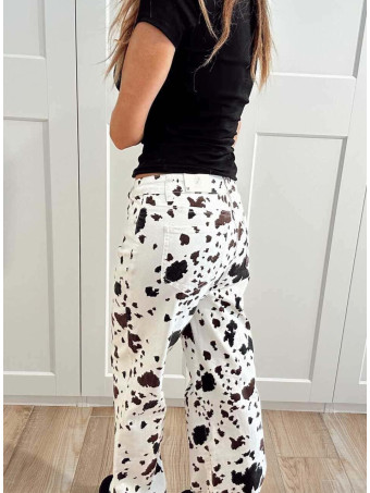 Jeans Straight Animal Print NYLVE HEVE
