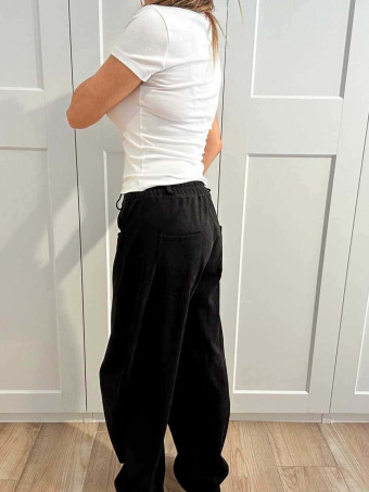 Pantalón Balloon Efecto Ante KORNE Negro HEVE