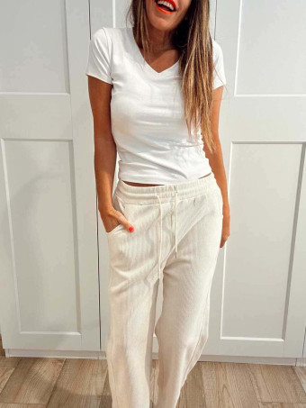 Pantalón Casual Pana NOAR Crudo HEVE