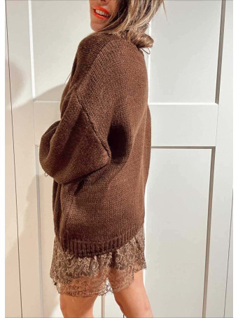 Jersey Oversize Efecto Sobrepuesto GALADRIEL Marrón HEVE