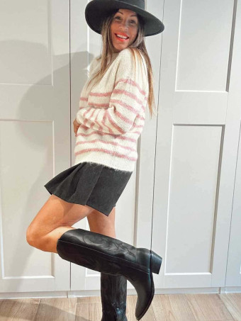 Bota Alta Cowboy CHILDERS Negro HEVE