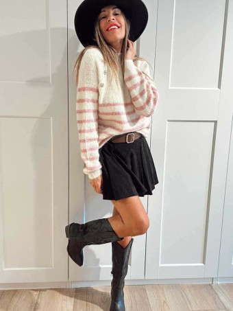 Bota Alta Cowboy CHILDERS Negro HEVE