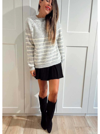 Bota Plana Efecto Ante VIORNE Negro heve