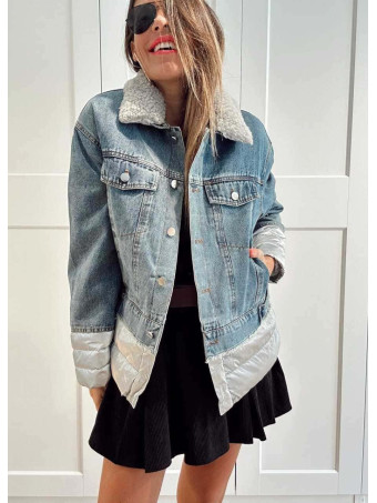 Cazadora Vaquera Combinada NOLAIR Blue Jean/Gris HEVE