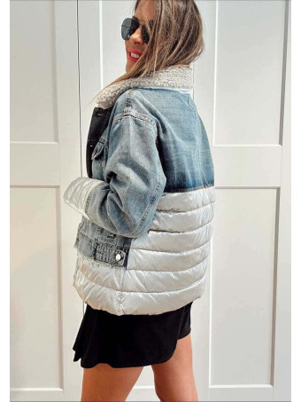 Cazadora Vaquera Combinada NOLAIR Blue Jean/Gris HEVE