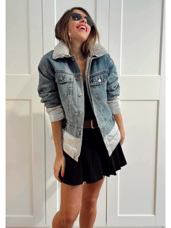 Cazadora Vaquera Combinada NOLAIR Blue Jean/Gris HEVE