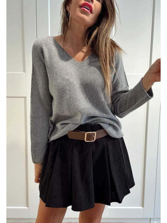 Punto Básico Escote Pico JANIKA Gris HEVE