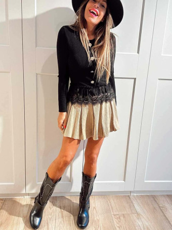 Bota Biker Tachas RODNEY Negro HEVE