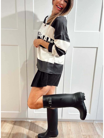 Polo Varsity Rayas MANHATTAN 1978 Negro/Crudo HEVE