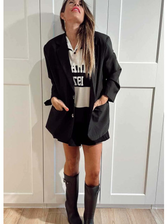 Polo Varsity Rayas MANHATTAN 1978 Negro/Crudo HEVE