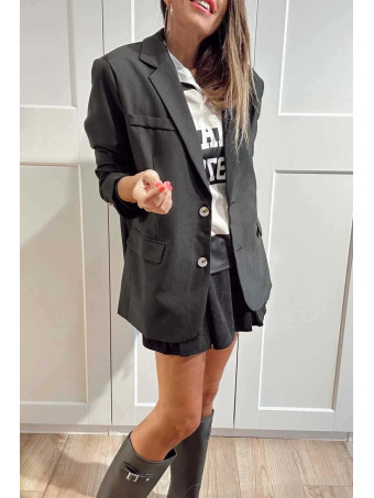 Blazer Básico Oversize ISARO Negro HEVE