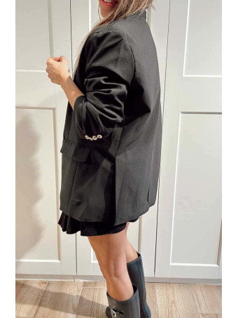Blazer Básico Oversize ISARO Negro HEVE