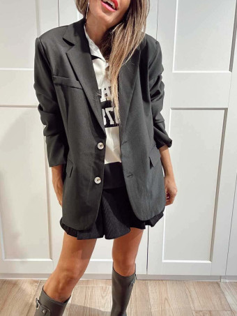 Blazer Básico Oversize ISARO Negro HEVE