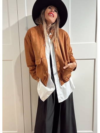 Chaqueta Efecto Ante ELYON Camel HEVE