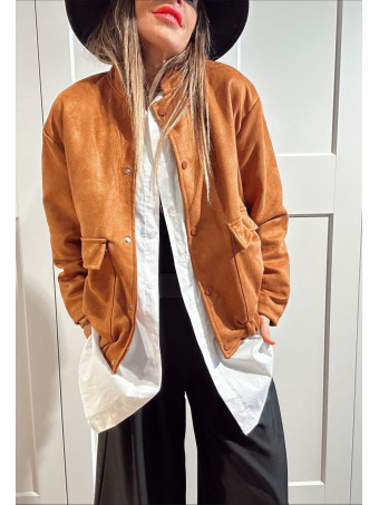 Chaqueta Efecto Ante ELYON Camel HEVE