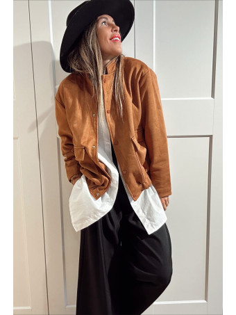 Chaqueta Efecto Ante ELYON Camel HEVE