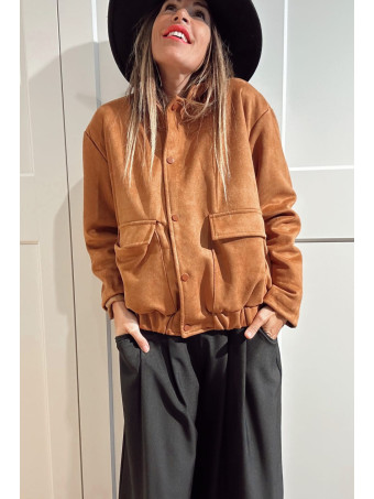 Chaqueta Efecto Ante ELYON Camel HEVE