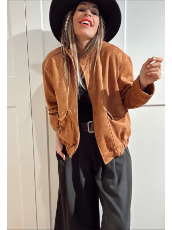 Chaqueta Efecto Ante ELYON Camel HEVE