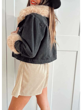 Cazadora Vaquera Forrada MOOJIE Negro HEVE