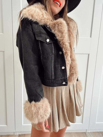 Cazadora Vaquera Forrada MOOJIE Negro HEVE