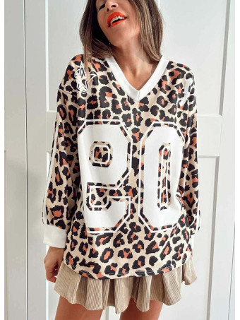 Sudadera Estampado Print MALOURA Tostado HEVE