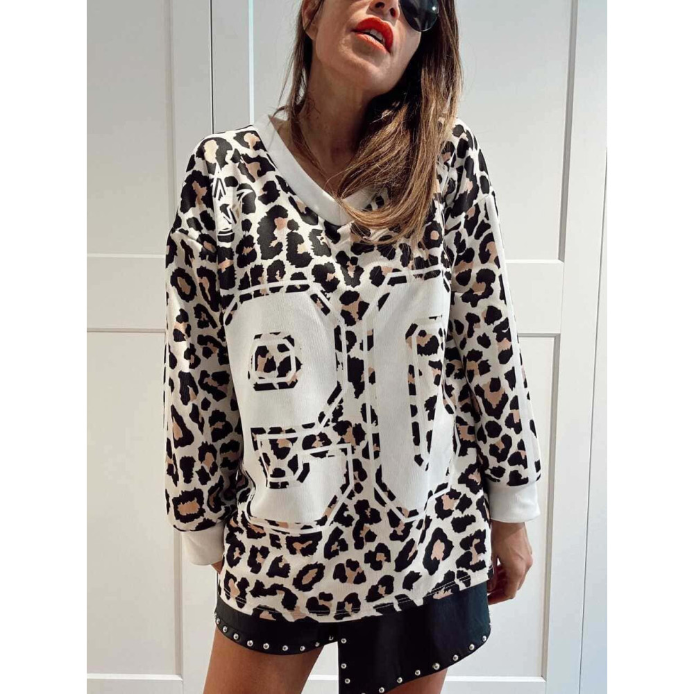 Sudadera Estampado Print MALOURA Beige HEVE