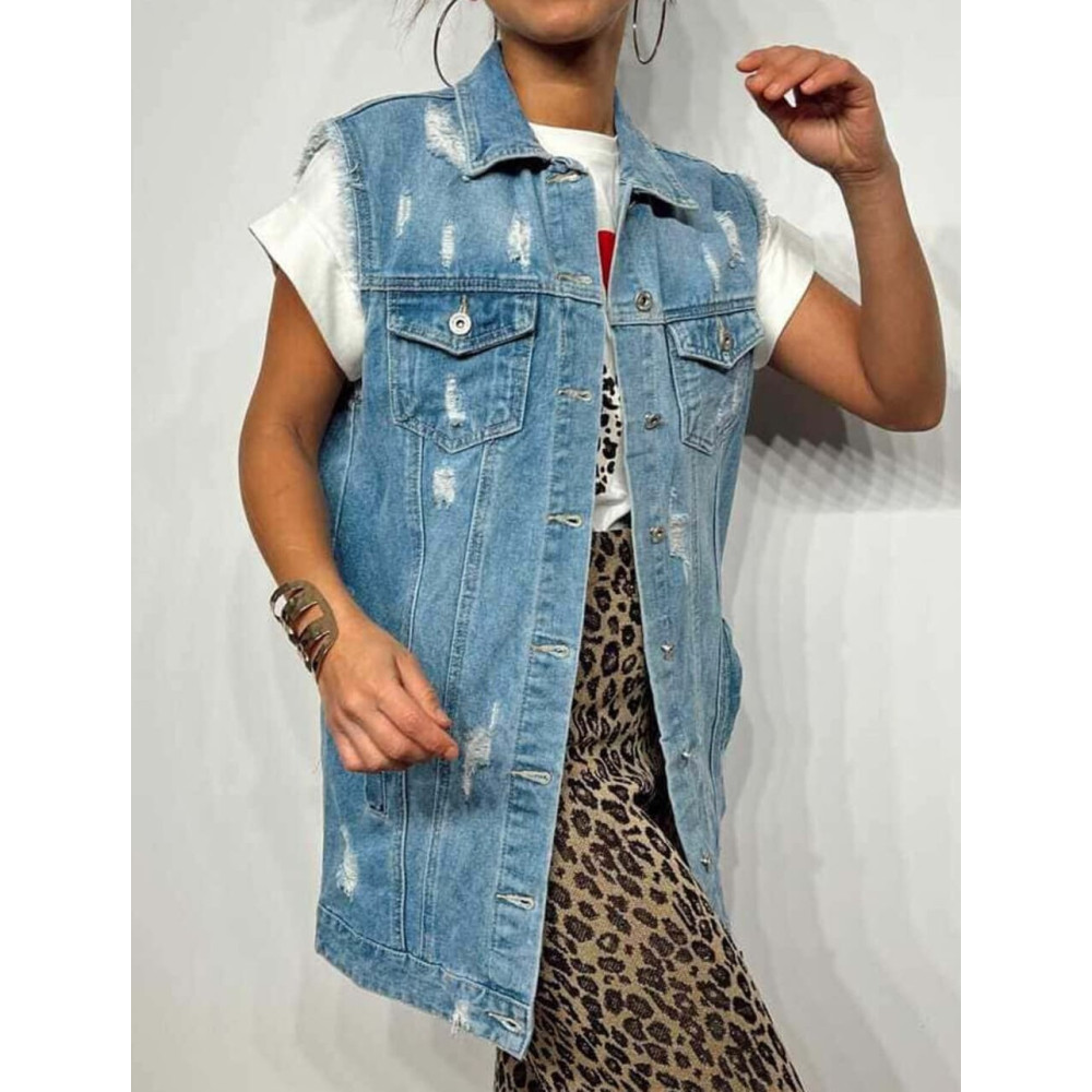 Chaleco Denim Extra-Long HALCYON HEVE