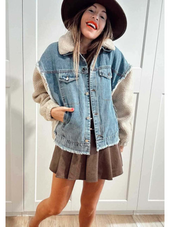 Cazadora Vaquera Combinada DRYLAND Blue Jean HEVE