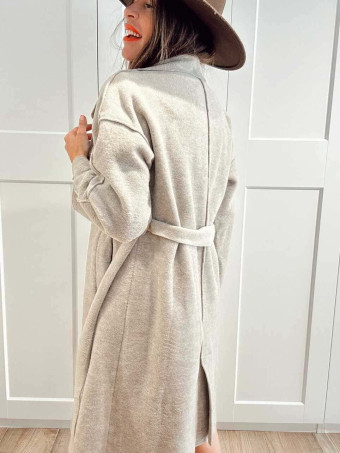 Abrigo Paño Doble Botonadura BASSO Taupe HEVE