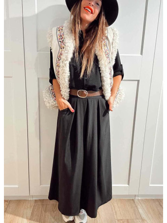 Chaleco Borreguito Bordado Floral IOLANTHE HEVE