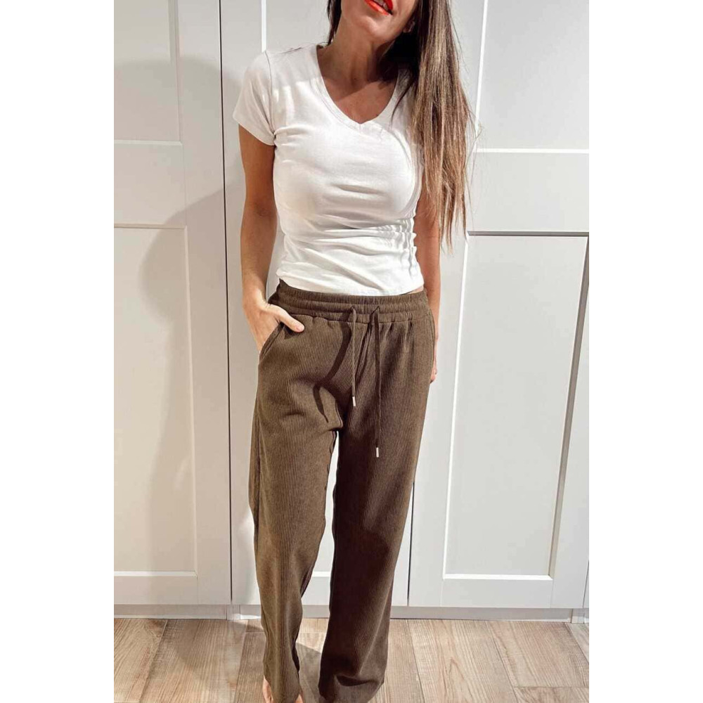 Pantalón Casual Pana EVELOR Marrón HEVE