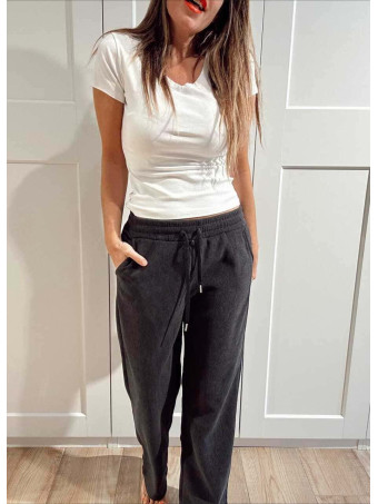 Pantalón Casual Pana EVELOR Gris Azulado HEVE